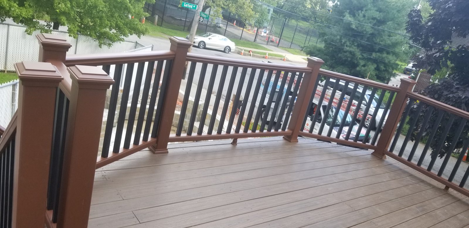 Deck construction project by Shaara Contracting Inc