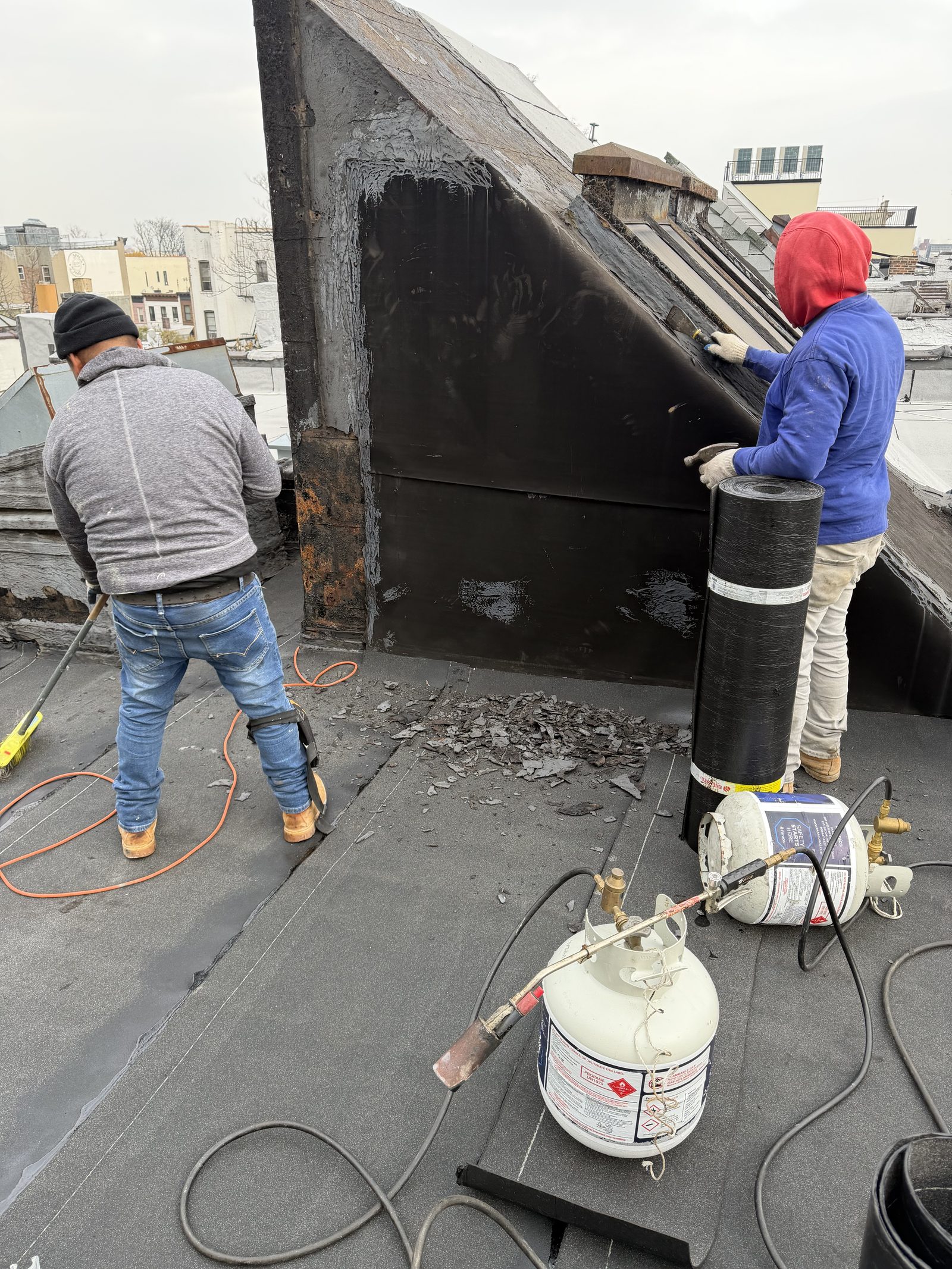 Roof waterproofing project by Shaara Contracting Inc